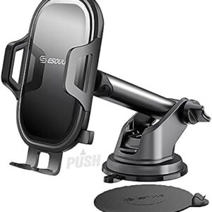 Universal One-Touch Secure Extend Sliding Arm Car Mount Phone Holder Sticky Pad  SKU:HLD-EH35BK