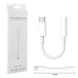 Type-c to 3.5mm Headphone Jack Adapter SKU:AD05-35MMTYPECWH