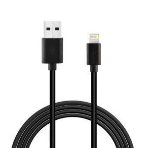 Reiko 3.3FT PVC Material 8 PIN USB 2.0 Data Cable In Black And Simple Packaging-DC27A-8PBK