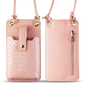 Reiko Leather Crossbody Phone Wallet Large Purse In Pinkâ€¢?Ã¶7.0 INCH)