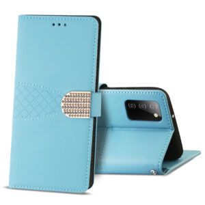 Reiko Samsung Galaxy A02S  3-In-1 Wallet Case In Blue