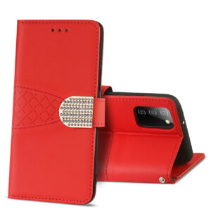 Reiko Samsung Galaxy A02S  3-In-1 Wallet Case In Red