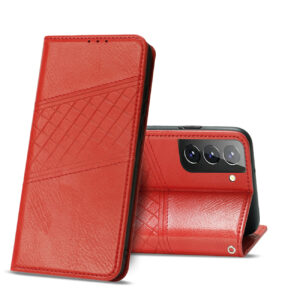 Reiko Samsung Galaxy S21 FE 3-In-1 Wallet Case In Red (FC30-SAMS21FERD)