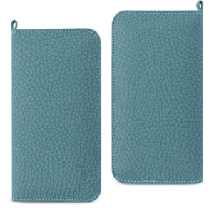 REIKO UNIVERSAL WALLET PHONE CASE WITH SIDE POCKETS AND MAGNETIC FLAP FOR IPHONE 6 /6S (5.59X2.79X0.42 INCHES) IN NAVY (FC33-562804NV)