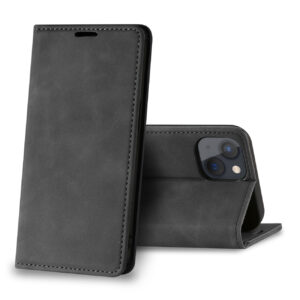 Magnetic wallet  Leather phone case For Apple iPhone 13 Mini (Black) (FC34-IPH13MINIBK)