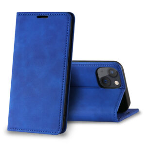 Magnetic wallet  Leather phone case For Apple iPhone 13 Mini (Blue) (FC34-IPH13MINIBL)