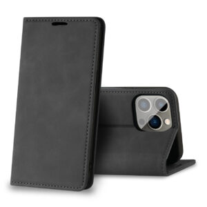 Magnetic wallet  Leather phone case For Apple iPhone 13 Pro (Black) (FC34-IPH13PROBK)