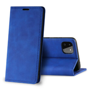Magnetic wallet  Leather phone case For Samsung Galaxy A22 5G (Blue) (FC34-SAMA22-5GBL)