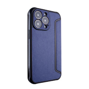 Magnetic wallet Leather phone case For Apple iPhone 14 In Navy (FC36-IPH14NV)