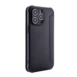 Magnetic wallet Leather phone case For Apple iPhone 14 Pro Max In Black (FC36-IPH14PROMAXBK)
