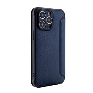 Magnetic wallet Leather phone case For Apple iPhone 14 Pro In Navy (FC36-IPH14PRONV)