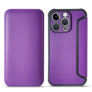 Magnetic wallet Leather phone case For Apple iPhone 14 Pro Max In Purple (FC36-IPH14PROMAXPP)