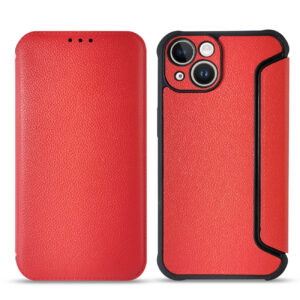 Magnetic wallet Leather phone case For Apple iPhone 14 In Red (FC36-IPH14RD)