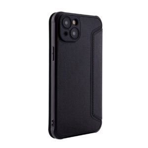 Magnetic wallet Leather phone case For Apple iPhone 15 PLUS In Black (FC36-IPH15PLUSBK)
