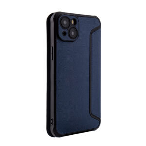 Magnetic wallet Leather phone case For Apple iPhone 15 PLUS In Navy (FC36-IPH15PLUSNV)
