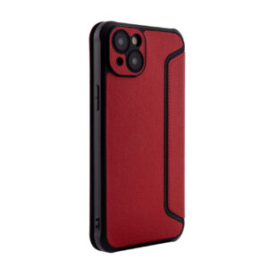 Magnetic wallet Leather phone case For Apple iPhone 15 PLUS In Red (FC36-IPH15PLUSRD)