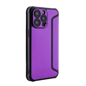 Magnetic wallet Leather phone case For Apple iPhone 15 PRO MAX In Purple (FC36-IPH15PROMAXPP)