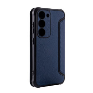 Magnetic wallet Leather phone case For Samsung Galaxy S24 In Navy (FC36-SAMS24NV)