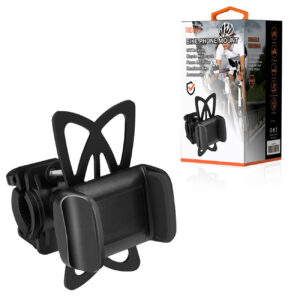 Reiko Universal Bicycle Phone Mount Adjustable Fits Cradle Clamp Handlebar Holder  SKU:HLD20-BK