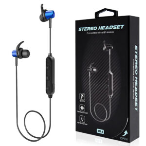 Magnetic Bluetooth Earphone Headset With Mic In Navy HSBT01-UNINV