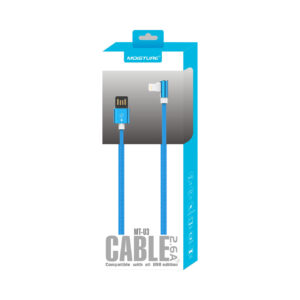 Moisture 2.6A Premium Full Steel USB TO 8PIN Cable In Blue