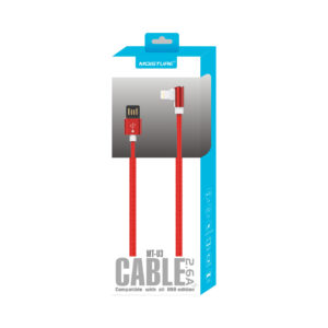 Moisture 2.6A Premium Full Steel USB TO 8PIN Cable In Red