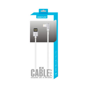 Moisture 2.6A Premium Full Steel USB TO 8PIN Cable In Silver
