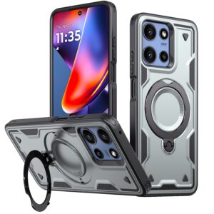 Reiko 360Â¡Ã£ Rotating Magnetic Versatile Stand Gray Compatible with Motorola Moto G 5G 2025