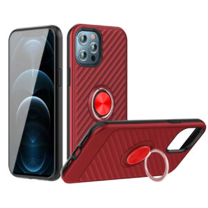 Phone Case with Ring Holder APPLE IPHONE 12 PRO MAX In Red