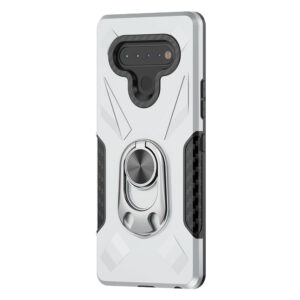 Phone Case with Ring Holder LG K51 Case In Silver