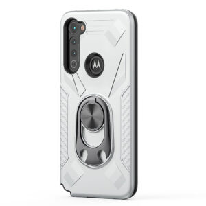 MOTOROLA G STYLUS Case with Ring Holder In Silver