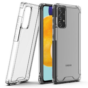 Reiko High Quality 2X Clean PC and TPU Bumper Case In Clear For  Samsung Galaxy A52 5G