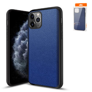 Reiko Premium PU Leather Outside and Flexible TPU Silicone Hybrid Slim Case for IPhone 11 PRO MAX
