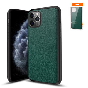 Reiko Premium PU Leather Outside and Flexible TPU Silicone Hybrid Slim Case for IPhone 11 PRO