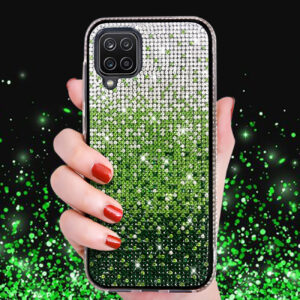 Reiko Design Diamond Case For GALAXY A12-5G In Green