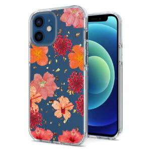 Pressed dried flower Design Phone case for APPLE IPHONE 12 MINI in Red