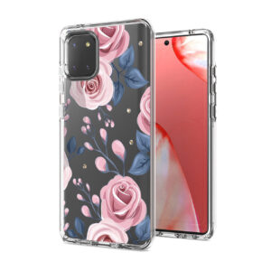 Pressed dried flower Design Phone case for  SAMSUNG GALAXY A81/Note 10 Lite/M60S In Rose Gold