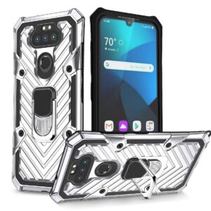 Reiko Kickstand Anti-Shock And Anti Falling Case for LG ARISTO 5 In Silver