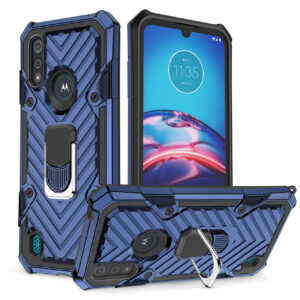 Reiko Kickstand Anti-Shock And Anti Falling Case for  Moto E6S In Blue