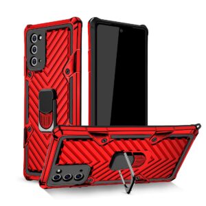 Reiko Kickstand Anti-Shock And Anti Falling Case for SAMSUNG GALAXY NOTE 20 In Red