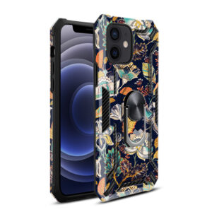 Reiko Phone Case with Magnetic Ring Holder For IPHONE 12 MINI In Navy