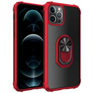 Kickstand Ring Holder TPU Shockproof Case With Magnetic Car MountAPPLE IPHONE 12/IPHONE 12 PRO In Red