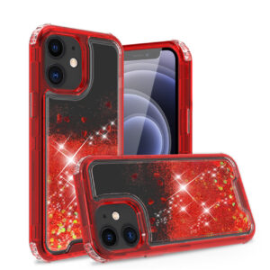 Kickstand Ring Holder TPU Shockproof Case With Magnetic Car MountAPPLE IPHONE 12 MINI In Red