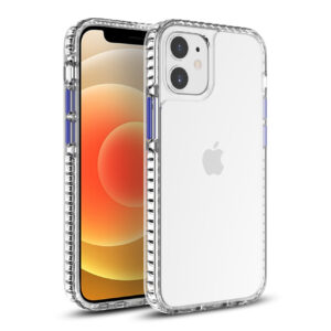 TPU Bumper Shockproof Case With Embedded Coil In BlackAPPLE IPHONE 12 MINI In Clear Navy