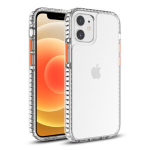 TPU Bumper Shockproof Case With Embedded Coil In BlackAPPLE IPHONE 12 MINI In Clear Orange