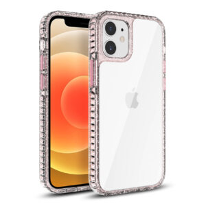 TPU Bumper Shockproof Case With Embedded Coil In BlackAPPLE IPHONE 12 MINI In Pink