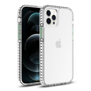 TPU Bumper Shockproof Case With Embedded Coil In BlackAPPLE IPHONE 12 PRO MAX In Clear Green