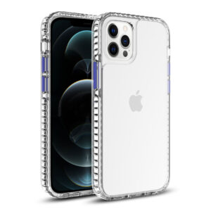 TPU Bumper Shockproof Case With Embedded Coil In BlackAPPLE IPHONE 12 PRO MAX In Clear Navy