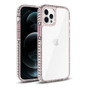 TPU Bumper Shockproof Case With Embedded Coil In BlackAPPLE IPHONE 12/IPHONE 12 PRO In Pink