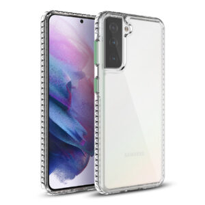 TPU Bumper Shockproof Case With Embedded Coil In Black SAMSUNG GALAXY S21/S30 In Clear Green